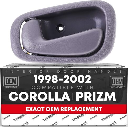 TRUBUILT1 AUTOMOTIVE Interior Front/Rear Driver & Passenger Door Handle Set - Compatible with 1998-2002 Toyota Corolla - Light Gray (Charcoal), Plastic - OEM 69206-02050-GRAY, 69205-02050-GRAY, 80374 in Saudi Arabia