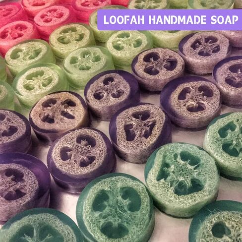 Moukiween Big Round Silicone Soap Molds, 3 Inch Cylinder Silicone Mold for Loofah Soap Making, Shower Steamer, Bath Bombs, Lotion Bars (Set of 2) in Saudi Arabia