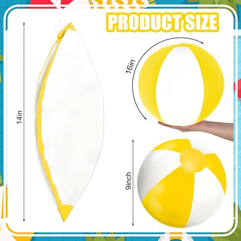 Whaline 3pcs قابلة للنفخ كرة الشاطئ الجولة كرات PVC ألعاب لعبة لطيف لصيف هاواي تمييز تراديك ديكور شاطئ الحفلة in Kuwait