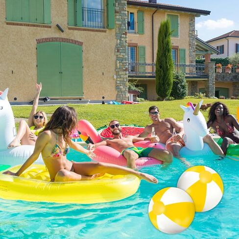 Whaline 3pcs قابلة للنفخ كرة الشاطئ الجولة كرات PVC ألعاب لعبة لطيف لصيف هاواي تمييز تراديك ديكور شاطئ الحفلة in Kuwait