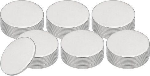 PATIKIL 66 Pcs Metal Stamping Blanks, 22mm Round Stamping Name Tags Stainless Steel Blanks Metal Plate Disc Circle for Laser Engraving Stamping Dog Tags Keychain Making in Saudi Arabia