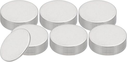 PATIKIL 66 Pcs Metal Stamping Blanks, 22mm Round Stamping Name Tags Stainless Steel Blanks Metal Plate Disc Circle for Laser Engraving Stamping Dog Tags Keychain Making in Saudi Arabia