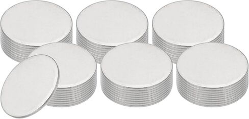 PATIKIL 66 Pcs Metal Stamping Blanks, 22mm Round Stamping Name Tags Stainless Steel Blanks Metal Plate Disc Circle for Laser Engraving Stamping Dog Tags Keychain Making in Kuwait