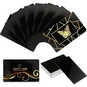 Tenare 100 PCS Metal Business Cards Blanks Blanks Black Blanks Aluminized Aluminized Name Name Custom for DIY Laser Engraving Multipurposure Pattern 3.4 × 2.1 inch shight 0.01 inch