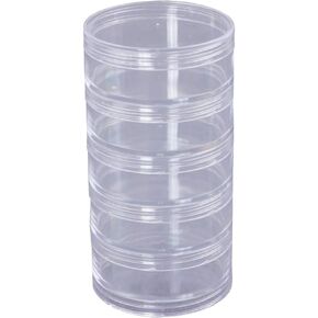 Exceart Craft Cornk Case 5 Bay Blean Box Box With Lid قابل للتكدي