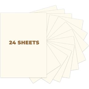 24 ورقة ورقة بطاقة Cream Cardstock 8.5 "× 11" ، 85 رطل/230 GSM خارج البطاقة أبيض ورقة الطابعة لتصنيع البطاقات ، الطباعة المكتبية ، بطاقات الزفاف ، الدعوة ، الأعمال ، القوائم ، الشهادة ، كريم ، كريم