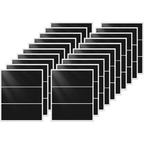 Black Labels 4 × 2 Inch Vinyl Rectangle Assorted Removable Color Coding Stickers Self-Adhesive Waterproof Colored Name Tags for Home Office Inventory 60 PCS