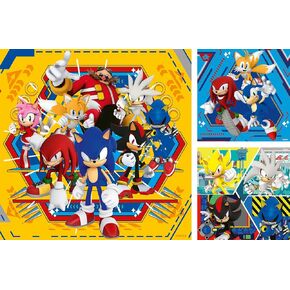 Ravensburger Sonic The Hedgehog 3 x 49 Piece Jigsaw Puzzle Set for Kids - Screen-Free Activity Boosts Concentration and Focus