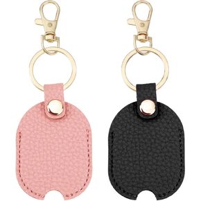 2Pcs Leather Car Key Sleeve Leather Key Holder Key Fod Protector Car Key Ring Replacement for Car and House Keys 7x4.5x5.51cm Pink in Kuwait