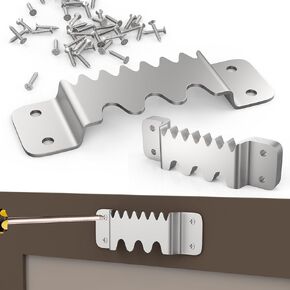 Aifeier ET 6PCS Large Sawtooth Picture Hangers Supports 300 lbs Heavy Duty Picture Hanging Hardware Picture Frame Bracket with Screws, Painting Hanging Accessories for Heavy Decorations(Silver)