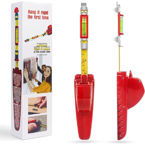 Picture Hanging Tool All-in-One Picture Hanger with Picture Frame Level Ruler Portable Wall Hanging Kit for Hanging Pictures Photo Frames, Mirrors, Clocks and Artwork