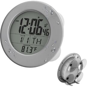 Ken-Tech Sonnet T-4660 Water Resistant Suction Cup Atomic Clock