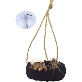 Hermit Crab Climbing Toy, Hermit Crab Tire Swing Toy Hermit Crab Climbing Tire Habitat Decor for Hermit Crabs Tree Frogs Jumping Spiders
