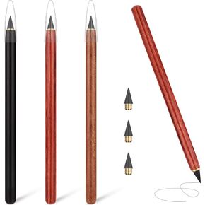 Auauy 3 PCS قلم رصاص غير محدود ، Infinity يمكن إعادة استخدامه إلى الأبد مع NIB القابلة للاستبدال ، وتكنولوجيا غير محدودة الأبدية للكتابة ، والرسم ، واللوازم المدرسية للطلاب المنزلي للطلاب