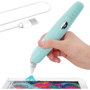 Happinit Electric Diamond Painting Pen, Adjustable Suction Mode, Wireless Diamond Art Painting Pen with Vacuum Pump for Adult, DIY Art Tool Kits (Purple)