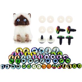 25pairs Dragon Safety Eye مع غسالة للدمى الحيوانية التي تصنع حرفة تيدي الدب Amigurumi Crochet Toy DIY 10mm 14mm 16mm 18mm 24mm بأحجام مختلطة