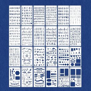 24PCS JOURNAL Stencils Stency Stency Templates Journaling Supplies for Journaling Accessories Kit (24pcs)