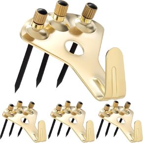 ANCIRS 4 Pack 100 lbs Picture Frame Hangers Hooks with 12 Pcs Nails, Picture Hanging Hooks, Heavy Duty Plaster Wall Pro Photo/Heavy Mirror Hanging Kit