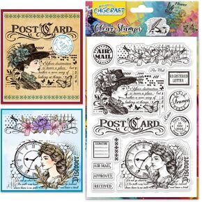 CHGCRAFT Stains Grunge Background Clear Stamps Wall Tile Stain Transparent Stamps Silicone Clear Stamp Seals for DIY Scrapbooking Photo Album Decoration, 4.3x6.3inch in Kuwait