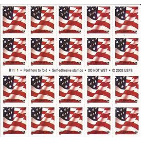 United States Postal Service US Stamp - 2002 Flag - Non-Denominated Booklet of 20 Stamps #3623a