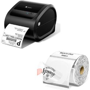 Phomemo Thermal Label Printer, 4x6 Bluetooth Label Printer for Small Business & Packages, D520BT Shipping Label Printer Compatible with Android, iOS, PC, Amazon, Shopify, USPS, 2" Circle Thermal Label