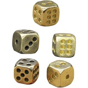 5pcs النحاس النحاس النحاس النحاس الزهر النحاس النحاس الدعائم الدعائم الزهر لعب Prop dice الدعامة الصغيرة النحاس الصلبة النحاس الدقيق الدعامة الدعامة المعاد