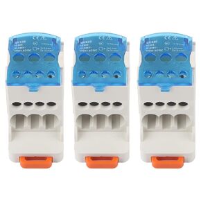 DIN Rail Terminal Blocks, UKK-80A Positions Screw Terminal Strip Blocks Distribution Box Universal Power Junction Box for Power Distribution cabinets Distribution Boxes