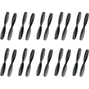 20pcs RC Toy Propeller 55mm 2-bledes CW CCW Propeller for RC Toy Model Toy Parts (Black ، Red)