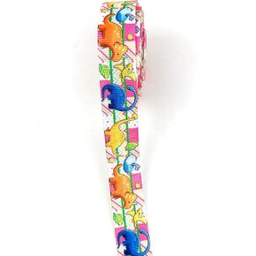 Heyiwell 10 ياردة متعددة اللون ديناصور مطبوعة Grosgrain شريط الهدايا لفائف الشعر أقواس DIY 22 ملم