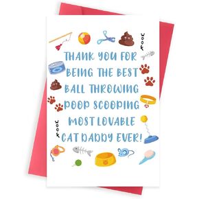 Funny Step Dad Fathers Day Gift from Step Daughter Son, Unique Bonus Dad Fathers Day Card, Happy Father's Day Cards for Stepdad, Sweet Stepfather Card from Stepchild
