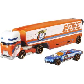 Hot Wheels Speedway Hauler Vehicle - Semi-Truck with Car ~ Detachable Trailer