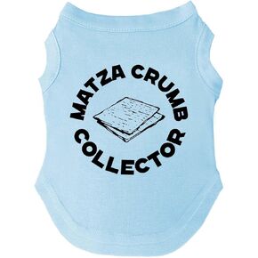 Matza Crumb Collector Dog Dog Shirt | بلا أكمام | أحجام لجميع الأعمار والسلالات | عيد الفصح العطلة اليهودية | Protoshoot Propenge | أبيض ، متوسطة (1246)
