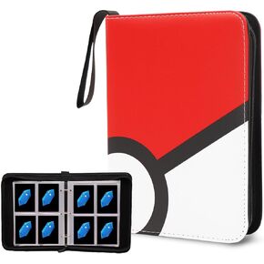 Card Binder 4-Pocket, 400 Pockets Fashion Design Trading Card Holder for Premium Card Book Sturdy Card Holder (Blue, 400 Card)