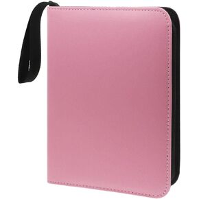 Card Binder 4 Pocket, Collectible Trading Card Albums Fits 400 Cards with 50 Removable Sleeves, Portable Trading Card Binder Holder for Gifts.