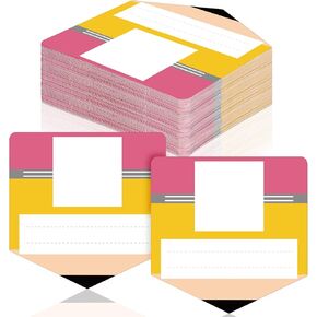 60 PCS Kids Photo Photo لوحات لعلامات اسم المكتب لعلامات الفصل الدراسي مع Photo Space Colonful Contract Labels مرة أخرى إلى ديكور الفصل الدراسي لمكتب المكتب Cubbies Office (قلم رصاص)
