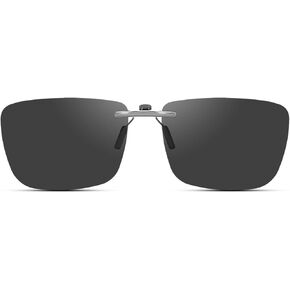 Clip on Sunglasses Over Prescription Glasses Polarized Anti Glare Glasses For Men Women Fit Non-Flip Up 59x42mm