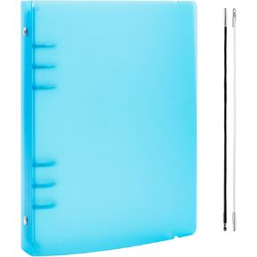Baofali A5 6 Ring Binder Cover Clean PVC شفاف ناعم لقذيفة دفتر الملاحظات القابلة لإعادة التعبئة مع Surface Forstamp & Die Storage (اللون البرتقالي)