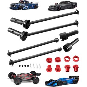 RC Drive عمود CVD Axles ترقيات جزء لـ ARRMA 1/8 TYPHON 6S ، 1/7 جناية لا حدود لها من الانتهاكات الأسطوانة 6S BLX ， الصلب الخلفي الخلفي 4 PCS عمود دورية ث/17 ملم HEX HUX القفزات لأعلى ، أحمر ، الأحمر