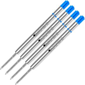 Lanier Combo Pack - 4 Pack - Monteverde® Capless Cedless Gel ™ P42 Enk Enclable مع معظم أقلام Parker® Ballpoint - Blue (نصيحة غرامة 0.6 مم)