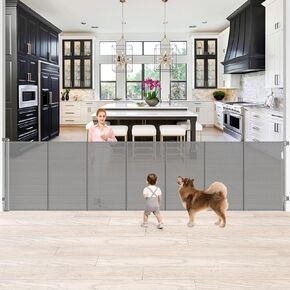 42 "طويل القامة × 120" بوابات أطفال قابلة للسحب على نطاق واسع تحتفظ بوابة الكلاب الواسعة الإضافية للحيوانات الأليفة من الحصول على بوابة طويلة من الأطفال ، بوابة الحيوانات الأليفة الداخلية/الخارجية للقطط ، بوابة طويلة بوابة طويلة من الكلاب طويلة للمداخل ، 