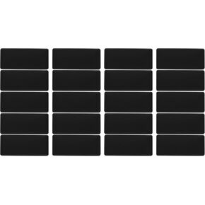 YOKIVE 20Pcs Blank Name Plates, Anodized Aluminium Laser Engraved, Great for Door and Photo Frames (Black, 2 x 1 Inch)