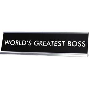علامات Bylita World's Greest Boss Novelty Desk Sign