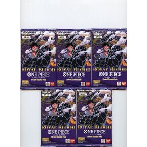 OP10 Booster Packs Royal Blood Factory مختومة لقطعة واحدة TCG English (5 عبوات)