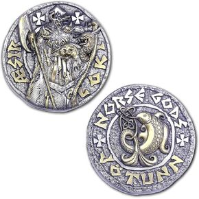 Loki Viking Norse God of Mischief and Choas Coin rimient collectible