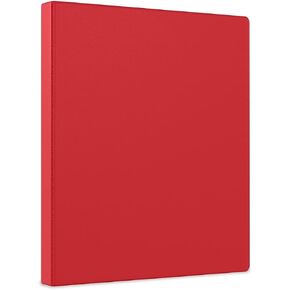 ببساطة Staples 1337664 .5 بوصة الاستخدام الخفيف الجولة 3 حلقات رابط أحمر (26852)