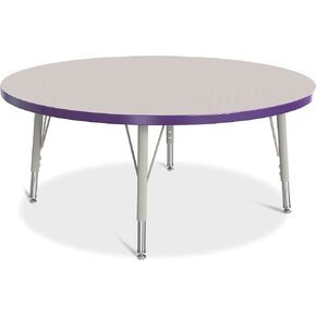 التوت Jonti-craft 6468JCE004 طاولة النشاط المستديرة ، الضعف الإلكتروني (15 "-24" ارتفاع قابل للتعديل) ، 42 "قطر ، رمادي/أرجواني/رمادي