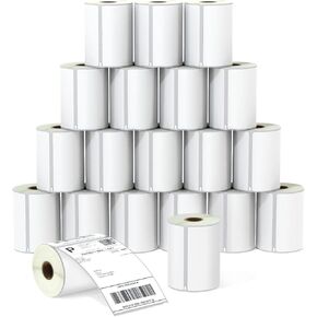 Betckey - متوافق Dymo 1744907 4x6 ملصقات الشحن ، مثقبة ، متوافقة مع Dymo LabelWriter 4XL Rollo & Zebra الطابعات المكتبية ، لا تناسب 5xl [20 Rolls/4400 ملصقات]