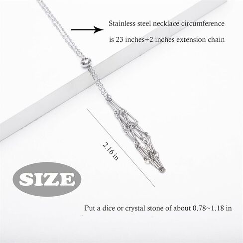 Single Liquid core D20 DND Dice Dungeons and Dragons Gamers Stainless Steel Cage Necklace DND Gifts (Dragon's Eye-Green) in Kuwait