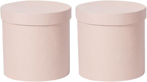 2pcs Pink Floral Arrangements Flower Box, Round Paperboard Boxes for Proposal, Wedding, Birthday, Gift Packaging, 5.51x5.51x5.11 Inches in Saudi Arabia