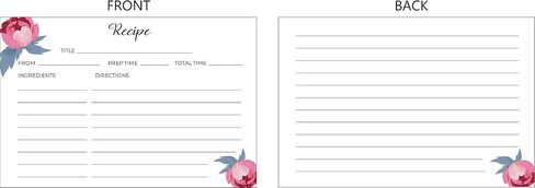 Heart & Berry Strawberry Recipe Cards - Set of 50 Thick Double-Sided Cards in Kuwait